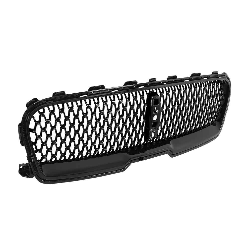 Front Grille Gloss Black W/Camera Hole For 2017 2018 19 2020 Lincoln Continental