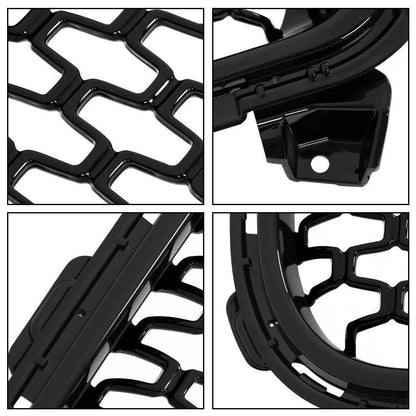 Front Grille Gloss Black W/Camera Hole For 2017 2018 19 2020 Lincoln Continental