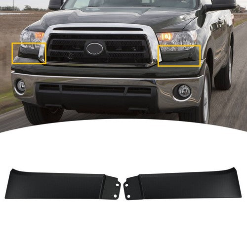 2x Headlight Molding Trim Lower Filler Set For Toyota 07-13 Tundra 08-12 Sequoia