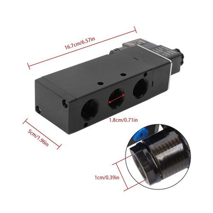 1/2" Inch 5 Way Pneumatic Directional Control Electric Solenoid Valve 110V AC