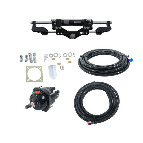 350HP Hydraulic Outboard Steering System Helm Pump Cylinder Tubing Kit 26ft