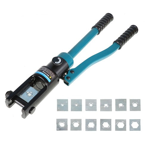 Hydraulic Clamp Wire Crimper Battery Cable Crimping Tool New 16T+13Mold