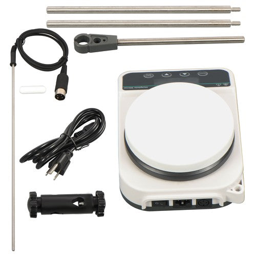 Digital Display Magnetic Hotplate Stirrer with Bracket Temp Probe Temp 310℃ 3L