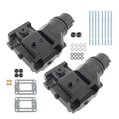 For Volvo Penta OMC Set of 2 4'' manifold Exhaust Riser Elbow 4.3 5.0 5.7 5.8 L