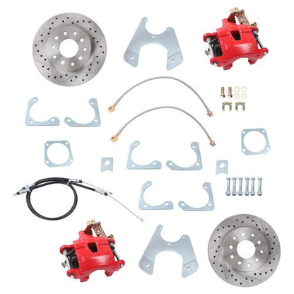 For Calipers Chevelle GTO El Camino 64-72 GM 10 12 Bolt Rear Disc Brake Kit Red