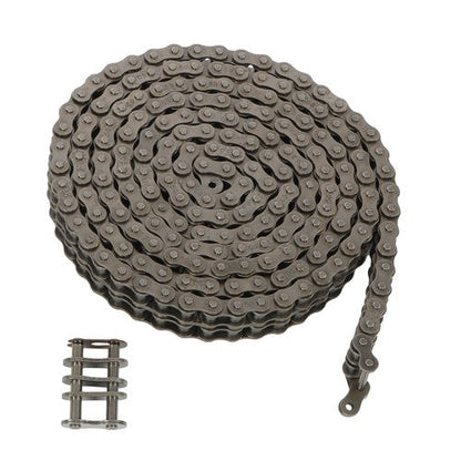 #50-2 Duplex Double Strand Roller Chain x 10 feet + 2 Connecting Links