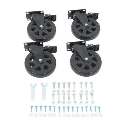 4 × 6" Heavy Duty Caster 360° steering Black W/Brake Quiet, Smooth