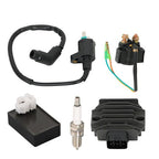 CDI Box Ignition Coil Voltage Regulator Rectifier Relay Kit for Honda Recon 250