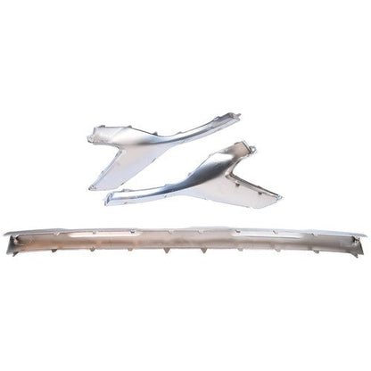 Front Bumper Skid Plate Molding Deflector Silver For Hyundai Santa Fe 2021-2023