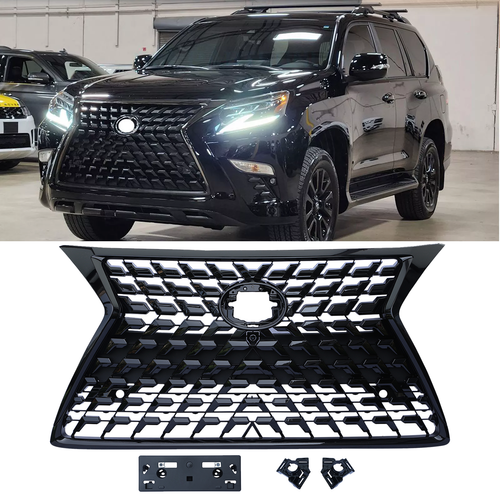 Front Gloss Black Grille Luxury Grill for 2014-2022 for Lexus GX460