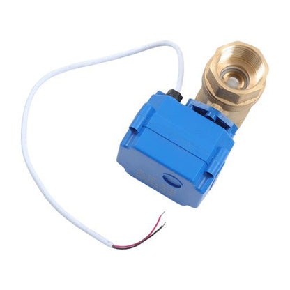 Solid Motorized Ball Valve 1in Standard Port Brass 9-24V NC Auto Return