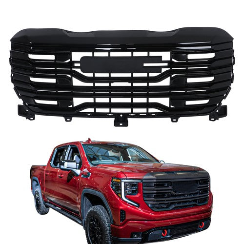 Front Bumper Grille Suitable For GMC Sierra 1500 2022-2024 Gloss Black 84815160