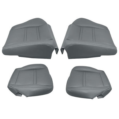 Leather FIT For Toyota Land Cruiser 1990-97 Driver & Passenger Seat Cover Gray