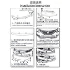 Front & Rear Bumper Lip Splitter Spoiler + Side Skirt Body Kits For Subaru WRX