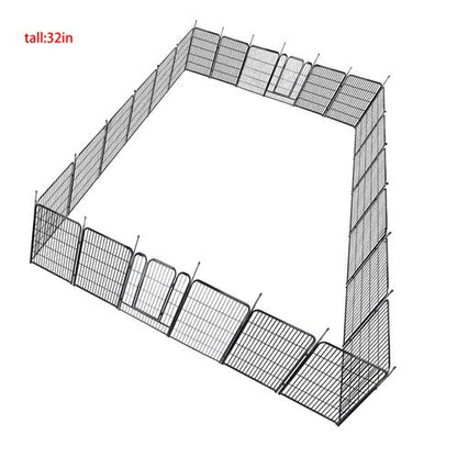 24 Panels 32x26 inch Dog Playpen Crate Fence Pet PlayPen Exercise Cage