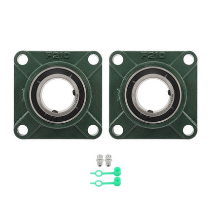 Self-Aligning UCF210-32 Pillow Block Bearing Solid Base 2" Bore 4-Bolt 2Pcs