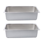 Table Pans Full Size 2 Pack 6 Inch Deep Restaurant Steam Table Pans Without Lid