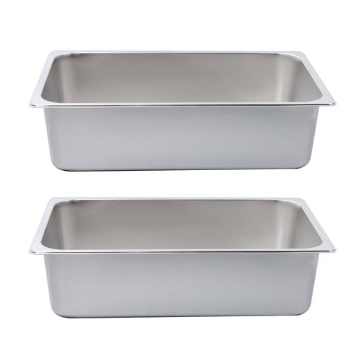 Table Pans Full Size 2 Pack 6 Inch Deep Restaurant Steam Table Pans Without Lid