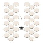 30Pcs 2" - 8mm Thick Wool Fabric Disc Polishing Buffing Pads Wheels 1/4" Shank
