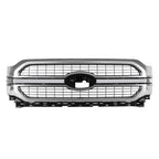 Satin Aluminum Front Bumper Grille Grill For 2021-2023 Ford F-150 F150 Limited