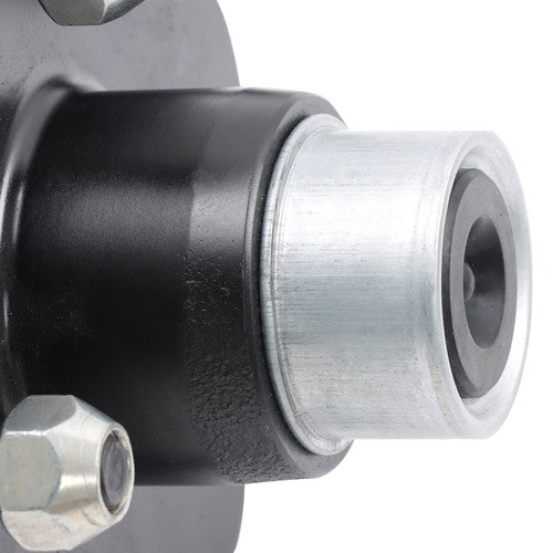 2PC Pre-Assembled 5 x 5.5" Trailer Hub Kit & Flange #84 Spindle With Bearing Kit