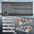 Headlights For Toyota Corolla 2003-2008 LH+RH 1Pair Chrome Housing Clear Lens