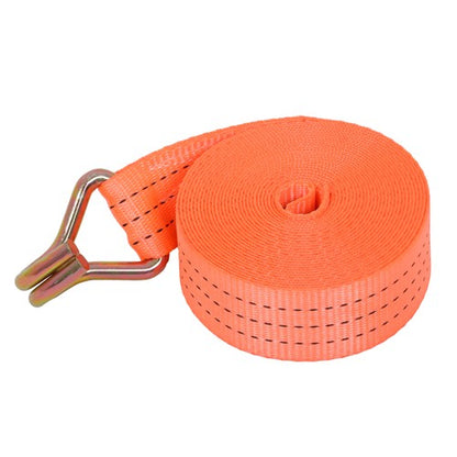 10 Pack 1.5" x 20' 4000lbs Ratchet Straps W/ J Hook Heavy Duty Orange Tie Downs