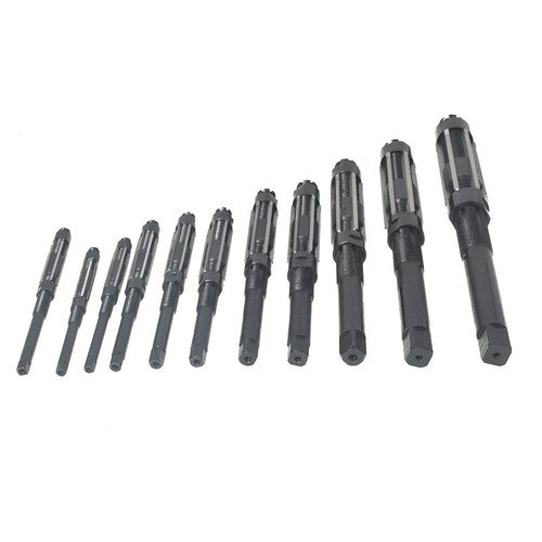 Adjustable 11Pcs Hand Reamers A-K, H4-H14, 15/32 to 1-1/2, HSS 6 Blades