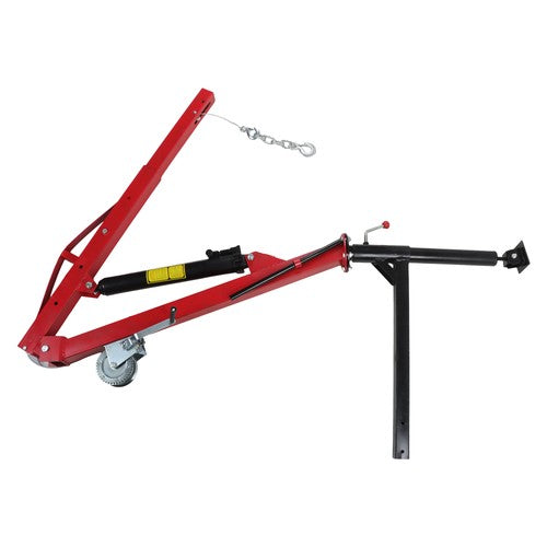 500Lbs Truck Hydraulic Dock Jib Engine Hoist Crane Hitch Mount Red