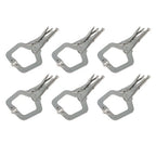 Adjustable C-Clamp Locking Pliers Set 11" Locking Welding With Swivel Pads 6 Pcs