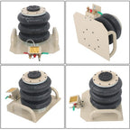 Air Jack 3 Ton/6600lbs Pneumatic Triple Bag Air Jack w/ Side Handles & Six Steel