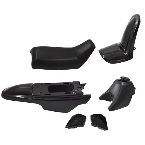 Plastic Fender Body Seat Gas Tank Kit for Yamaha PW50 PY50 Black
