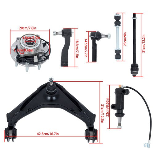 15× Front Wheel Bearing Hub Control Arm K6535 ES3609 For Gmc Sierra 2500 01-04
