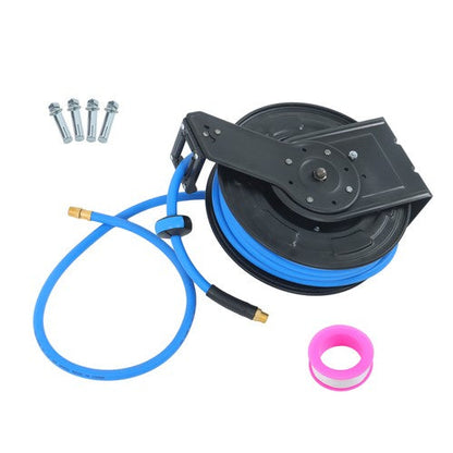 Scalable Hose Spool 1/2" x 50 Ft , Industrial Grade Rubbe, Air Hose Reel