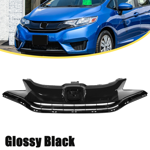 Front Hatchback Grille Assembly for 2015-2017 for Honda Fit Jazz Black