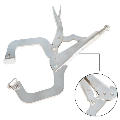 10 pc 11" Swivel Pad Locking C-Clamp Locking Pliers Entrained Rotary Gasket US