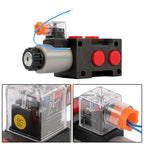 13 GPM Solenoid 12V DC 6 Port Hydraulic Adjustable Variable Flow Control Valve