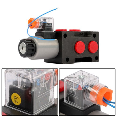 13 GPM Solenoid 12V DC 6 Port Hydraulic Adjustable Variable Flow Control Valve