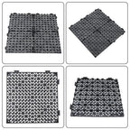 50Pack 12 x12in Interlocking Drainage Floor Tile Modular Interlocking Tile Black