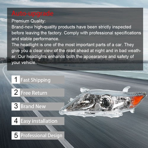 Fit For Toyota Camry Hybrid 2010-2011 Headlight Projector RH LH Side Halogen