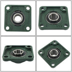 6Pcs UCF205-16 Pillow Block Flange Bearing 1" Bore Solid Base Self Aligning