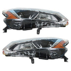 For Nissan Altima 2019-2020 LH+RH Headlight Headlamps Clear Lens Halogen Chrome