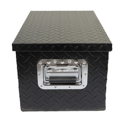 For Pickup Trailer Black Aluminum Diamond Plate 20"×12"×9.5" Tool Box w/Keys