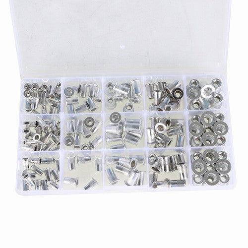 150 Pack Aluminum Rivet Nut Kit Rivnut Nutsert Standard Inch SAE Imperial