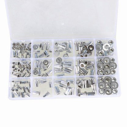 150 Pack Aluminum Rivet Nut Kit Rivnut Nutsert Standard Inch SAE Imperial