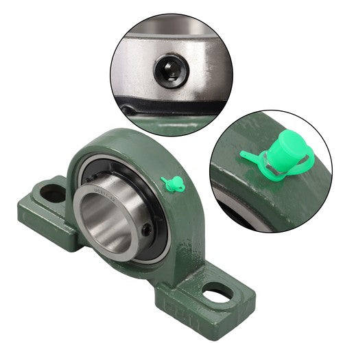 2PCS UCP211-32 Solid Base Pillow Block Bearing 2" Bore Self Aligning 2 Bolt