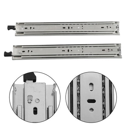 1 Pair 14 inch Drawer Slides 150 lbs Load Capacity Side Mount Extension