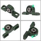 6PCS UCP201-8 Pillow Block Bearing 1/2" Bore 2 Bolt Cast Iron Base Self-Aligning
