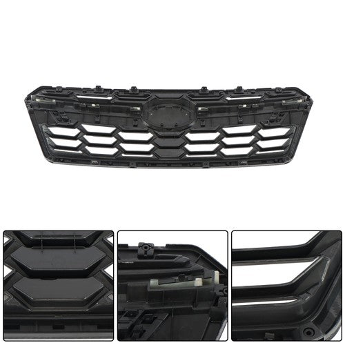 Fit For Subaru Crosstrek 2018-20 Front Bumper Grille Black Carbon Fiber Plastic