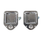 4-3/8" x 3-1/4" 2 Stainless Door Lock For RV Trailer Toolbox Handle Latch Key